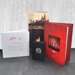 MenuBook Carton, porte-menus à couverture rigide personnalisée