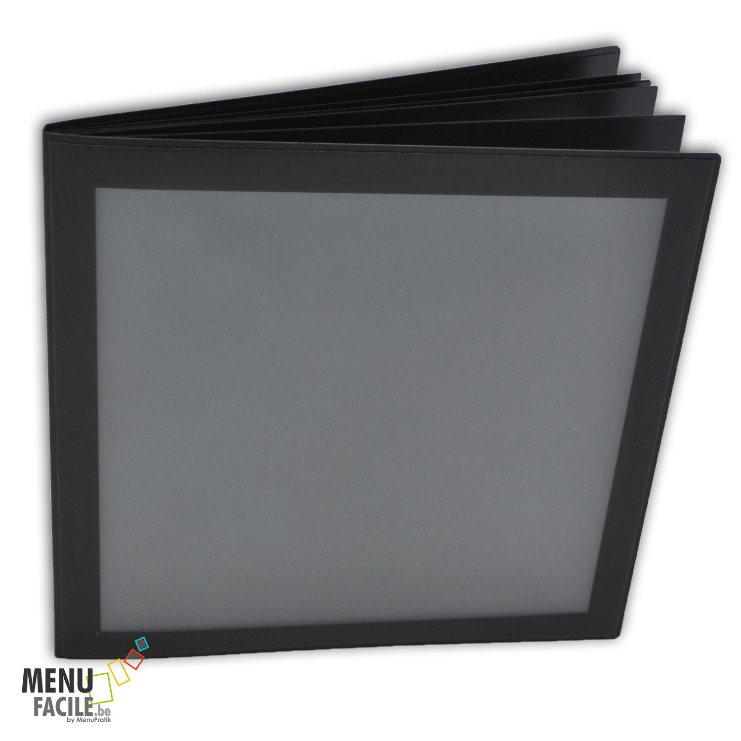 MenuBasic - Carré - Support Noir - Bordure Noir 