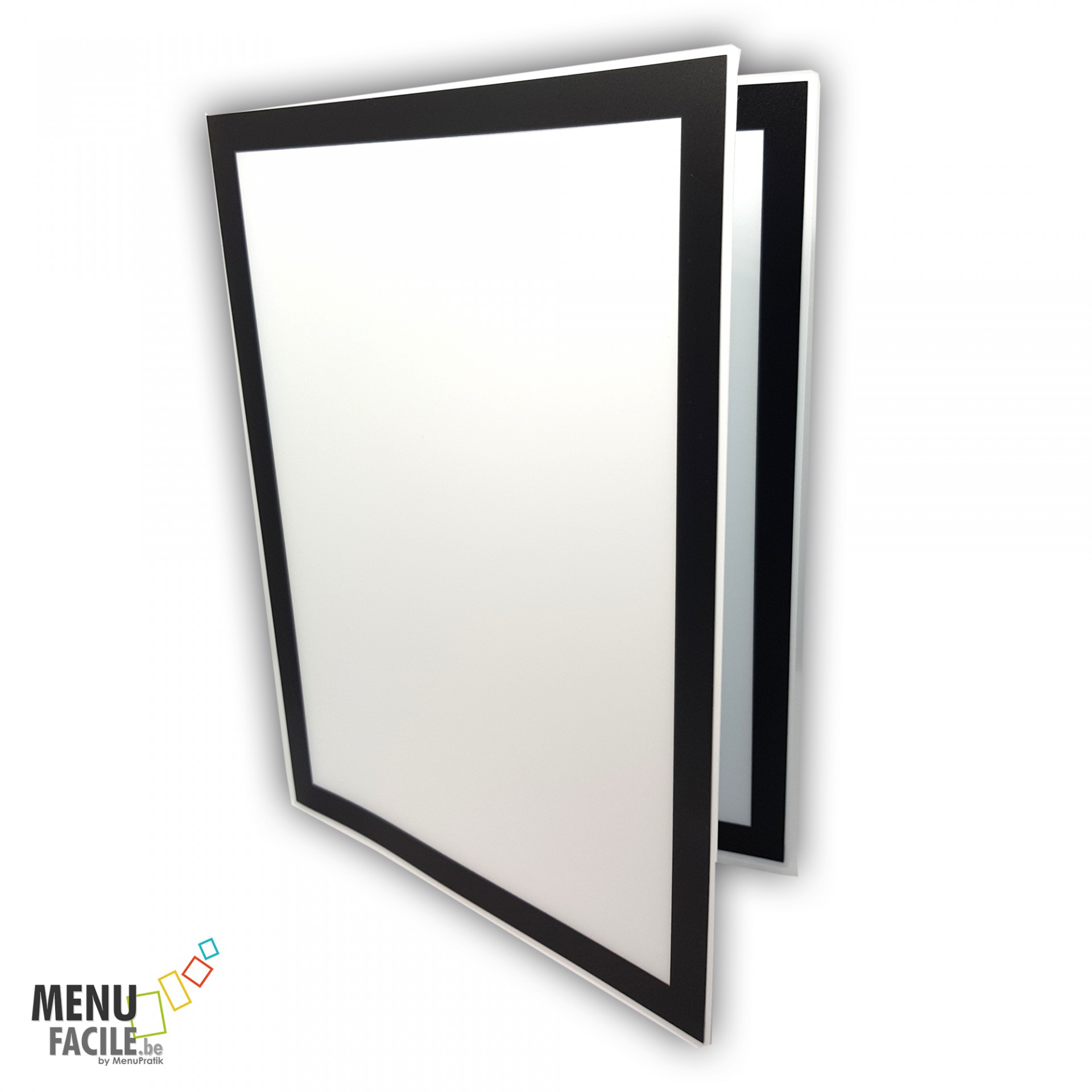 MenuBasic - Cocktail - Support Blanc - Bordure Noir